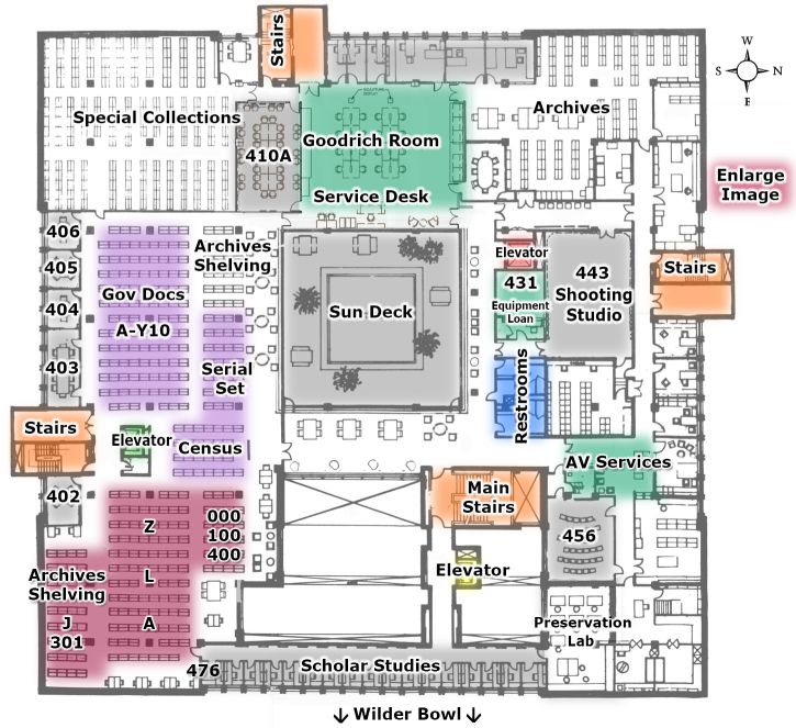 Map: Mudd Library 2nd Floor