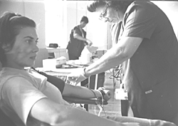 Photo of student giving blood