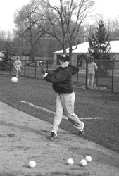 Photo of softball player in practice