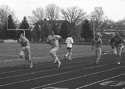Photo of track team practicing