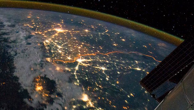 International Space Station image of India/Pakistan Border