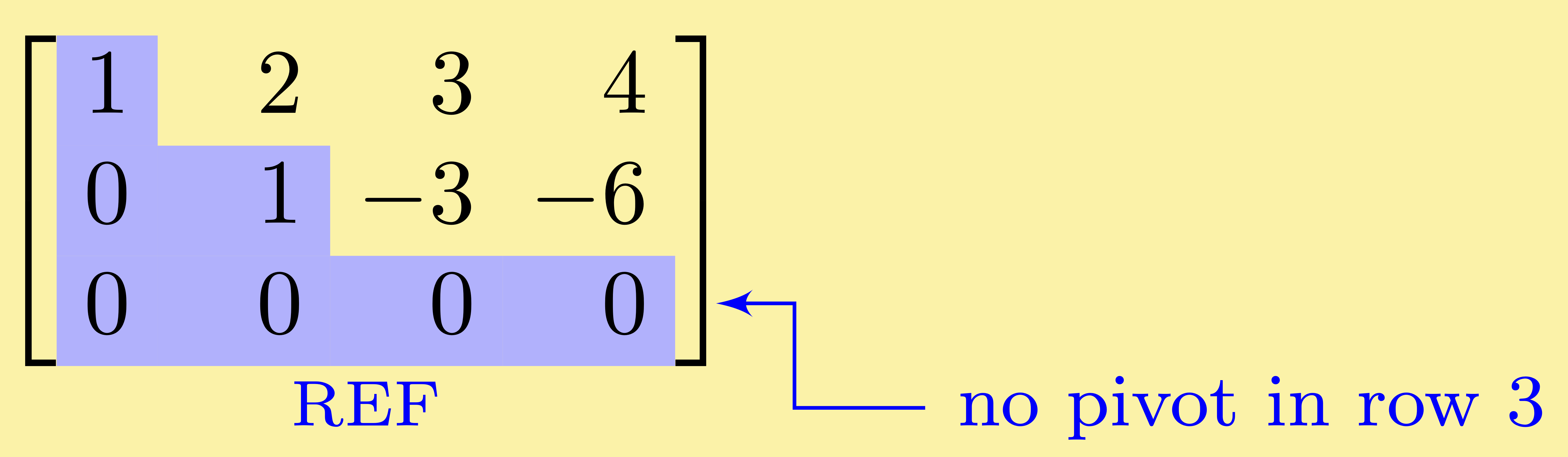 linear algebra matrix in row echelon form missing a pivot