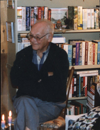 Archie Nedelman in front of his collection