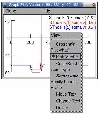 PickVector option of the Graph menu