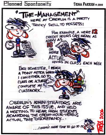 Planned Spontaneity editorial cartoon by Trina Parrish