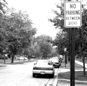 Photo of illegally parked cars