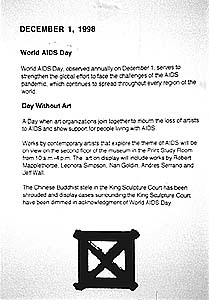 Flyer for Day without Art