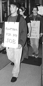 Dascomb workers walk out