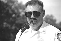 Campus Security officer taking a break