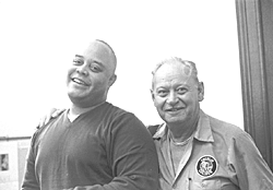 Photo of Mark Blackman and mailman George