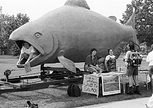 Photo of a big model of a fish