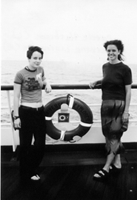 Photo of students at sea