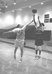 Photo of women's basketball game