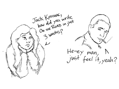 Illustration of Jack Kerouac
